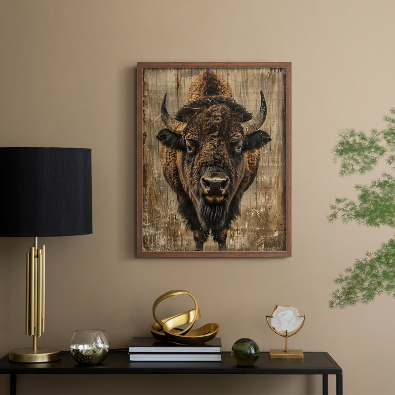 ANIMALS Series CDXCIV, reproduction encadrée - bois massif, H 21 po x l 17 po, Noyer