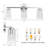 Renley 3 - Light 24"W Dimmable Metal Modern Bathroom Vanity Light with Frosted Glass-689474435