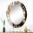 Gold Black Marble Waves Wall Mirror, Modern - Gold And Black Marble Waves II-756859459