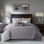 Ensemble de courtepointe réversible en jacquard 6 pièces avec coussins décoratifs gris / taupe très grand / très grand californien-136392786