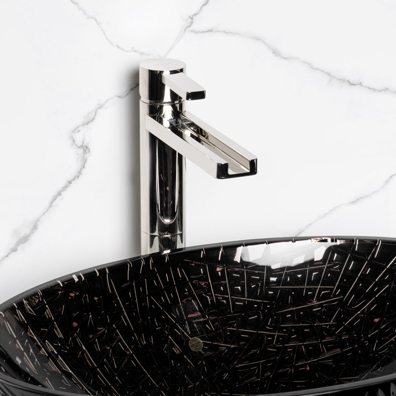 Capri Single Hole Bathroom Faucet, Polished Nickel