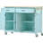 Kitchen Island Cart - Solid Wood Top, 4 Door Cabinet, 2 Drawers, Adjustable Shelves, Spice & Towel Rack, Locking Wheels (Mint Cabinet With-120266009-120266010