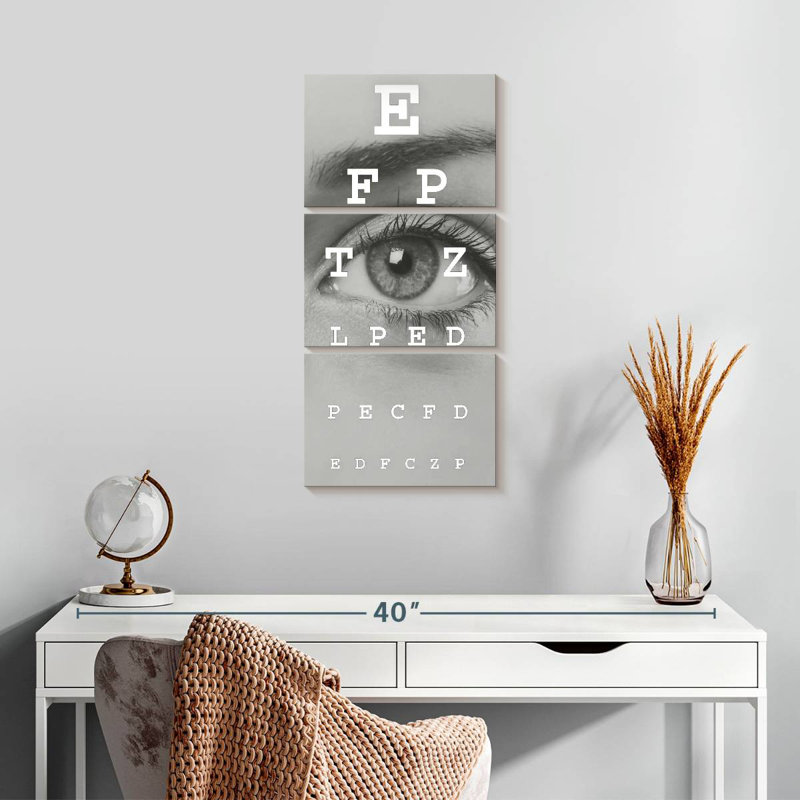 Eye Test Chart, 27" H x 12" W