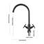G1/2 304 Stainless Steel Dual-Handle Kitchen Faucet-437105280