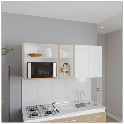 Armoire murale, 2 portes, 4 tablettes
