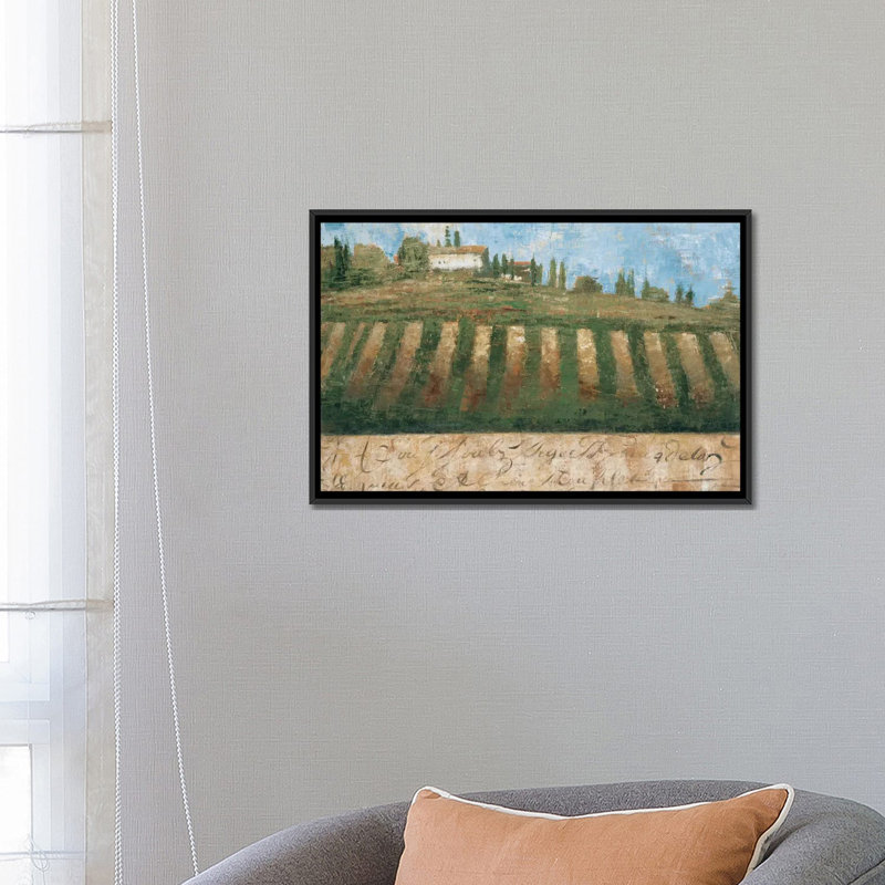 «Rustic Tuscany», reproduction sur toile, H 18 po x l 26 po x P 1,5 po, Toile encadrée noire, Pas de tapis