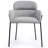 Khea 18.5'' H Fabric Upholstered Metal Armchair