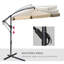 Brikene 265cm Tilt Cantilever Parasol-958161150