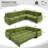 L-Shaped Sectional Sofa with Pull-Out Bed