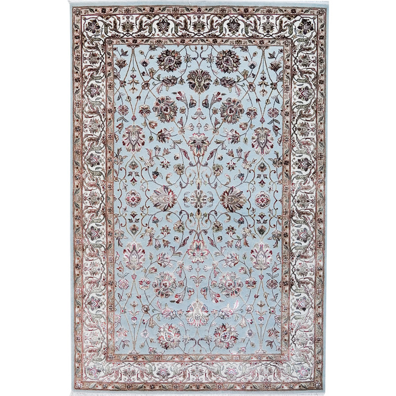 Hand Woven Wool Area Rug, Rectangle 5' x 8'
