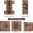 Geidy 67" Kitchen Pantry Corner Display Cabinets with Adjustable Shelves and Open Storage-1719555065