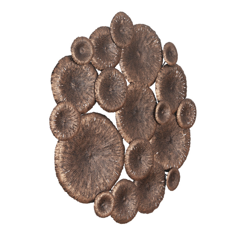 Lotus Collage Metal Wall Décor, Copper