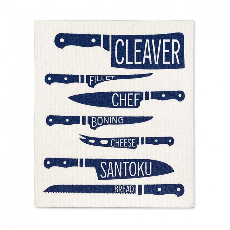 Set Of 2 Types Of Knives Dishcloths