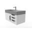 Ensemble de meuble-lavabo mural simple 36 po Bassi-629745239-573101964-573101966