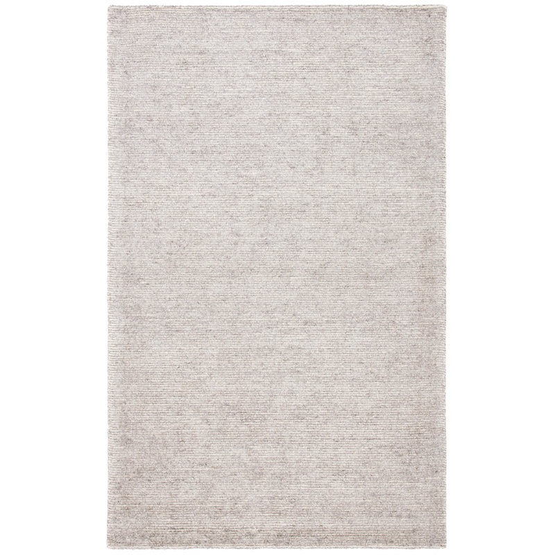 Protaras Hand Tufted Viscose/Wool Solid Color Rug in Gray, Rectangle 10' x 14'