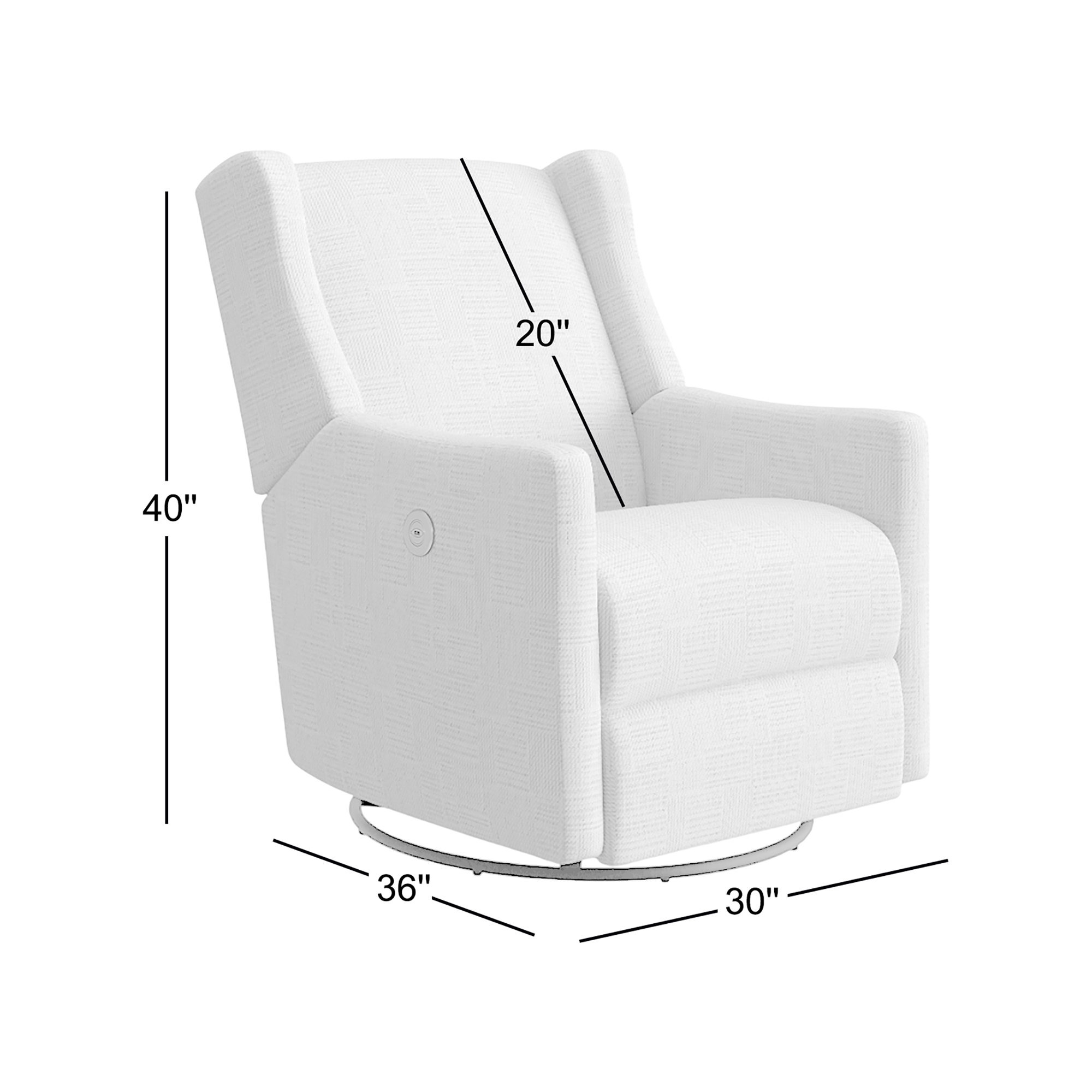 Andrina Power Recliner, Colley Snow Performance