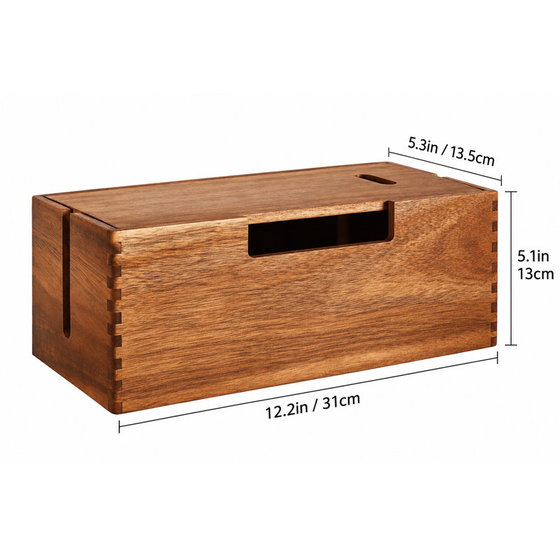 Boîte de gestion des câbles en bois