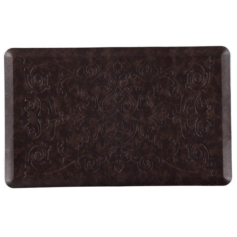 Water Resistant Anti-Fatigue Non-Skid Kitchen Mat, Rectangle 1'8" x 3'3", Espresso