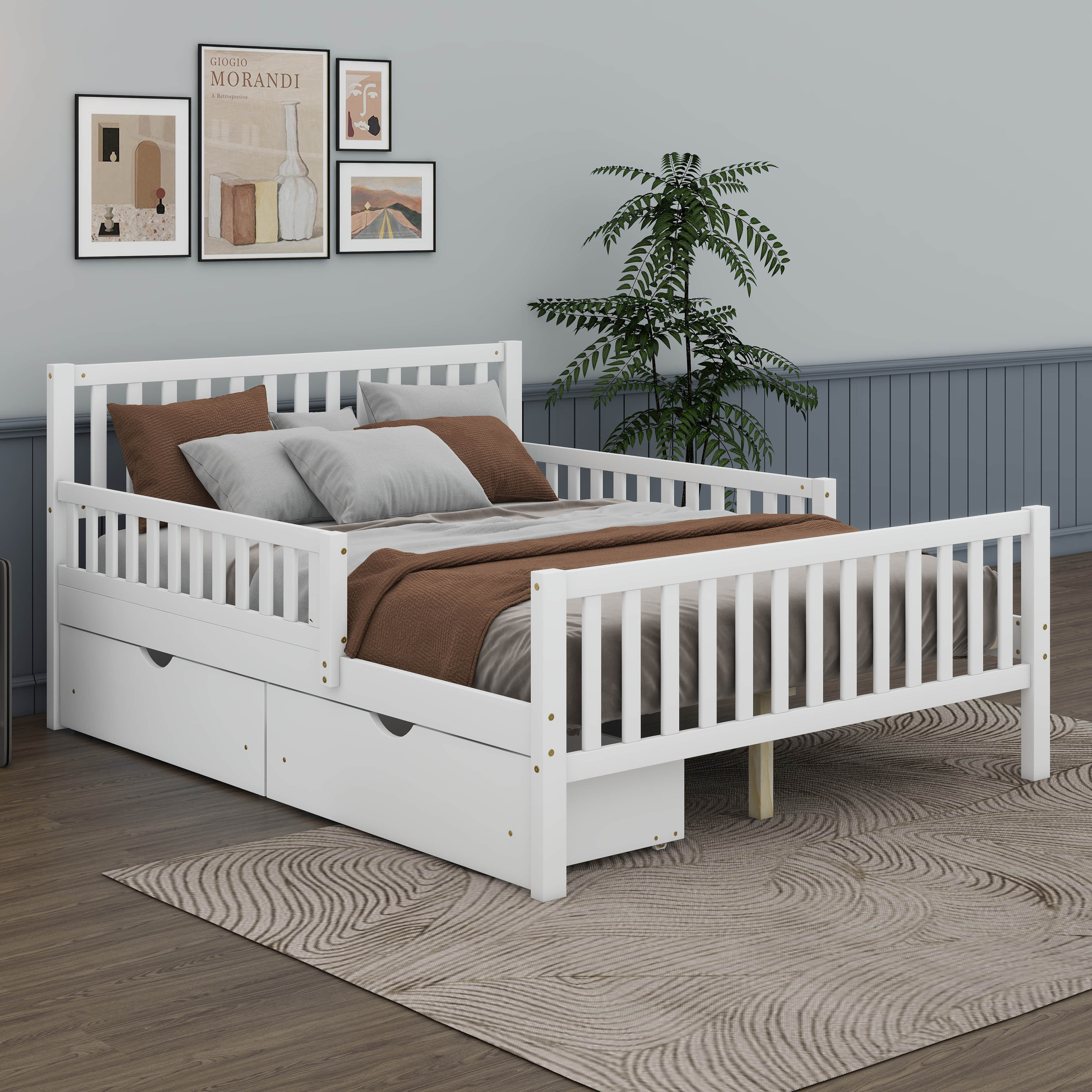Red Barrel Studio® Marrianna Slat Storage Bed | Wayfair