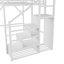 Lit mezzanine double en métal avec escalier et tablettes de rangement, garde-robe pour enfants / adolescents