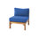 Monterey Teak Outdoor Armless Lounge Chair with Sunbrella Cushions
