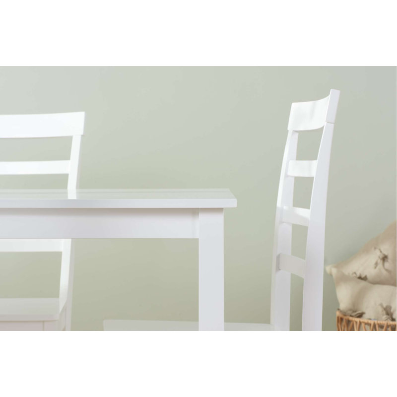 Diphda Solid Wood Dining Chair, White
