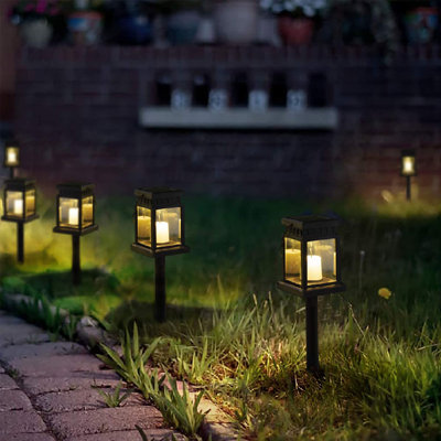 Black Low Voltage Solar Powered Integrated LED Pathway Light Pack