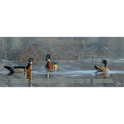 Bavardages printaniers, panneau en bois 30 x 76 cm, règles du marais : attention