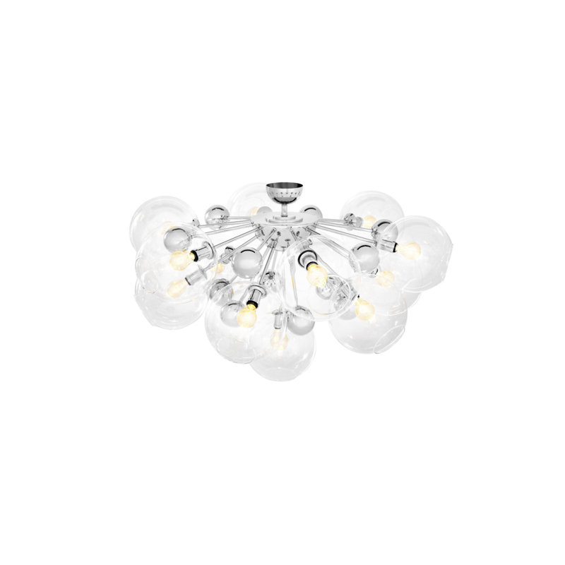 Soleil 13 - Light Flush Mount, Silver
