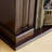 Nut-Brown Solid Wood Electric Fireplace