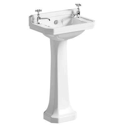 White Stone Courtez 936mm L x 500mm W White Ceramic Rectangular Sink with Overflow