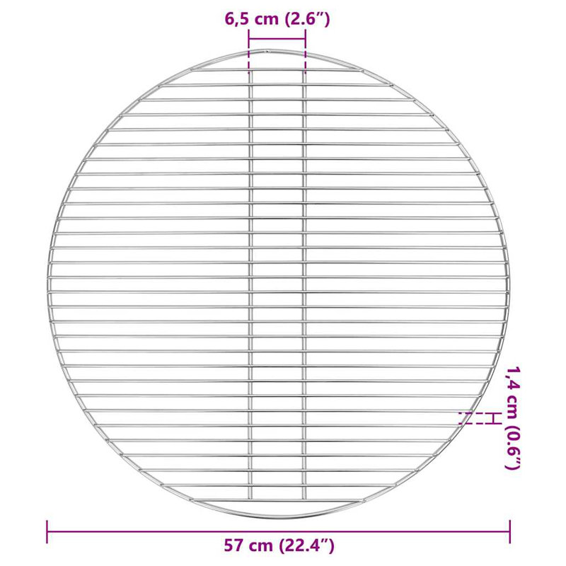 Stainless Steel Reversible Grill / Griddle, 0.6cm H x 57cm W x 57cm D