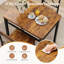 Ensemble de salle à manger 3 pièces en brun rustique, ensemble de table de salle à manger avec 2 chaises en forme de X, pour les petits espaces et les appartements-984891358-984891355