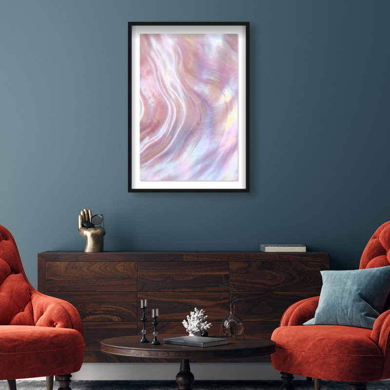 Iridescent Wave Print by Oliver Gal, 16.5"H x 11.5"W, Black Shadowbox
