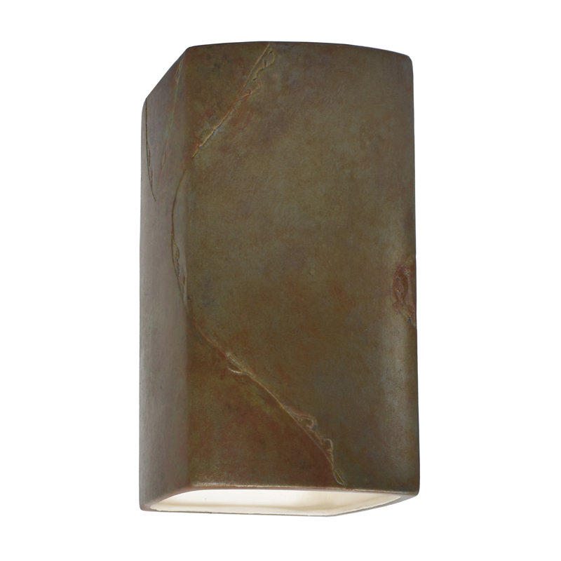 Bersani Flush Mounted Sconce, Antique Gold, No, 9.5" H x 5.25" W x 4.5" D