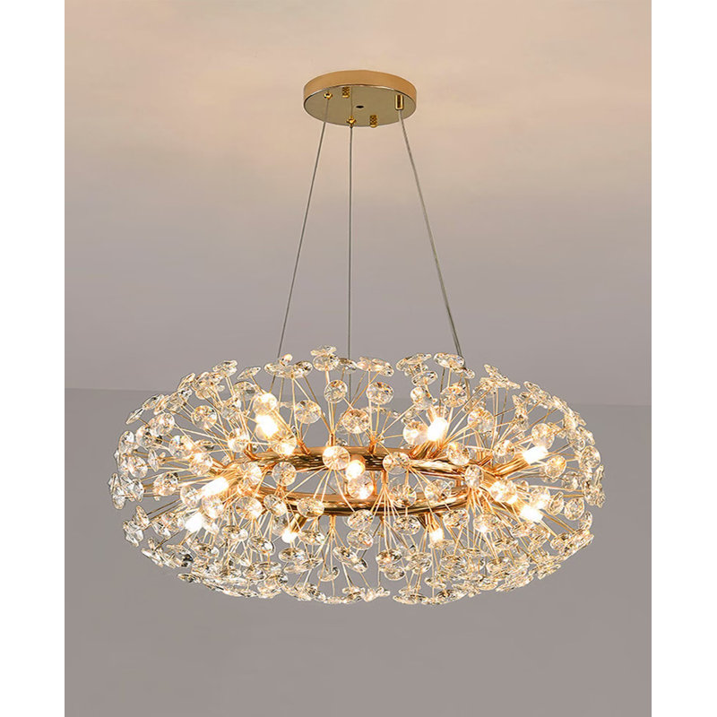 Hely 24" 12 - Light Unique Wagon Wheel Chandelier Dimmable