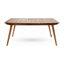 Ensemble de salle à manger 6 pièces en bois d'acacia avec coussins, finition teck, table rectangulaire et chaises de patio