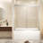 Tempered Glass With Explosion Proof Film, Aluminum Frame Double Sliding Shower Door, "1/4 (6 Mm), Stainless Steel Handle-118550318