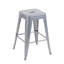 Tabouret à hauteur de comptoir 24 po, ensemble de 2 tabourets de bar en métal sans dossier, empilable, amovible et facile à assembler, peu encombrant pour îlot de cuisine / bar / café / salle à manger (argent)-129691613-129691617-129691624