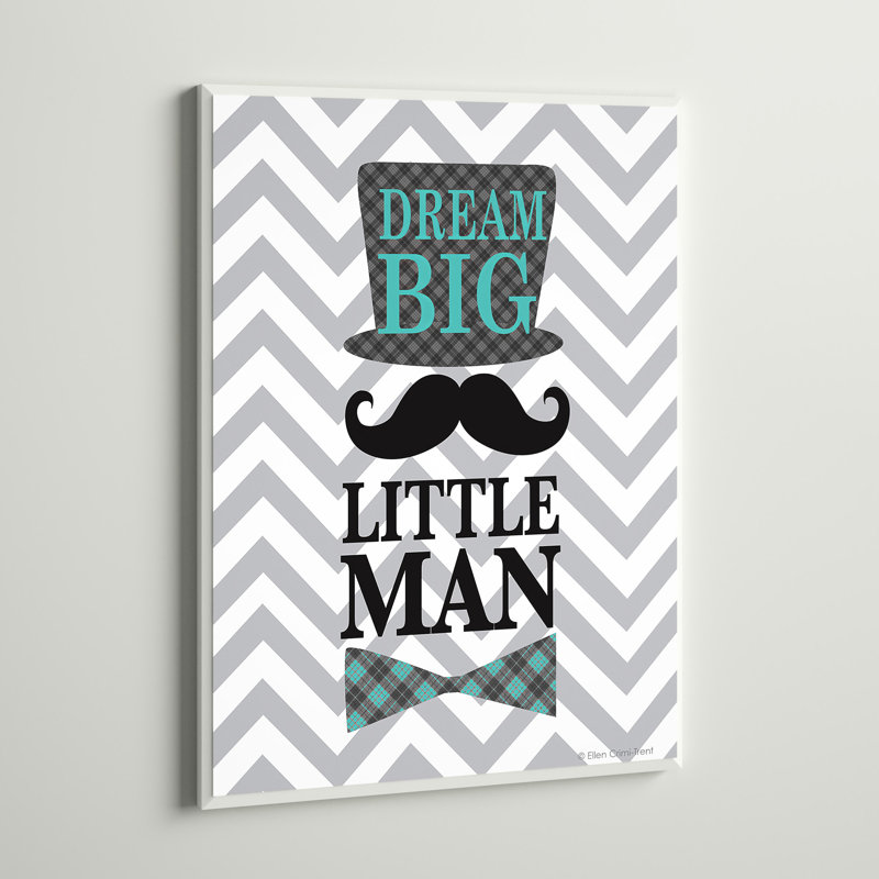 Abernathy Dream Big Little Man Chevron, plaque murale