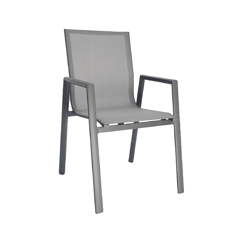Ensemble repas d'extérieur Malta gris, Gris