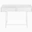 Bureau d'ordinateur, bureau personnel, ordinateur portable, tiroirs de rangement, l 48 po, travail, stratifié blanc, métal blanc, contemporain, moderne-1495682352