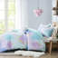 Housse de couette pour lit simple à imprimé Tie Dye
