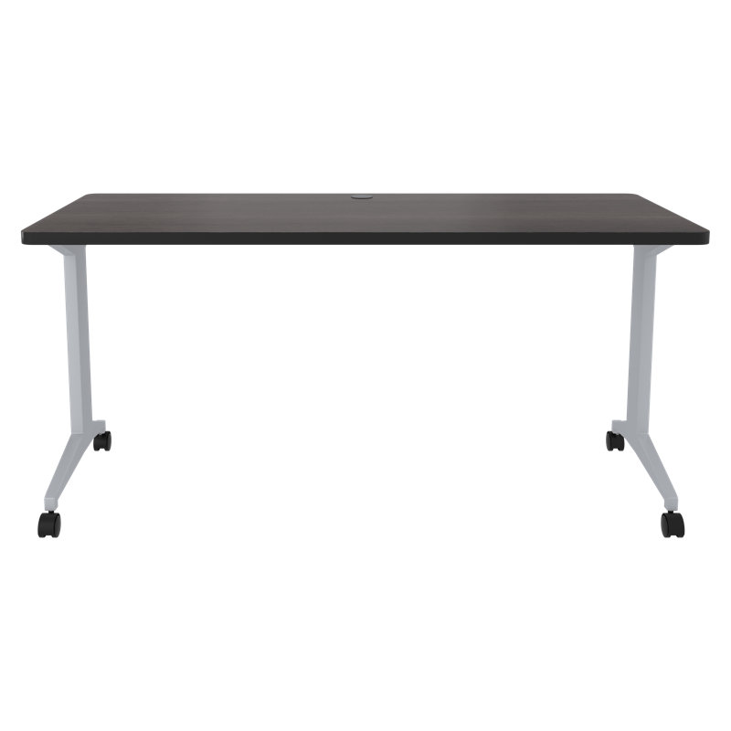 Bureau à pieds en T, Noir / blanc