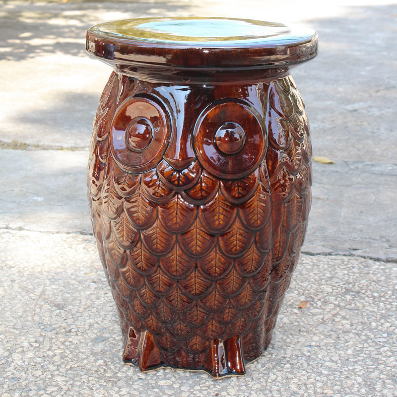 Tabouret de jardin Evgenij, Glacis brun