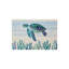 Paillasson Blue Sea Turtle Coral pour l'extérieur et l'intérieur, 36 x 24 pouces