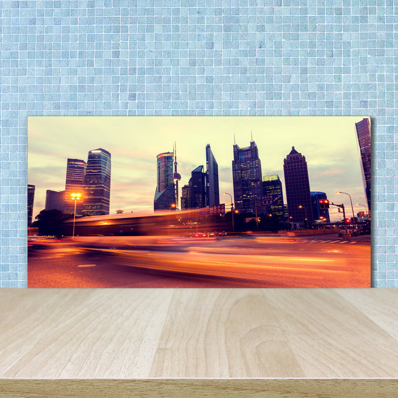 Alegandra 50cm W x 100cm L Glass Peel and Stick Panel