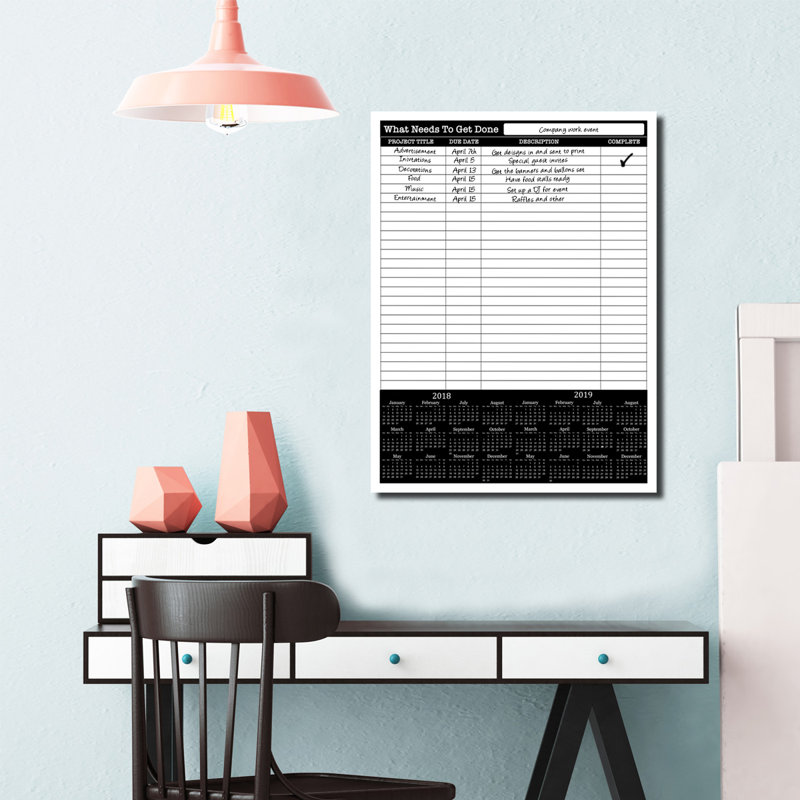 Tableau blanc effaçable What What to Get Done ', 20" H x 16" W