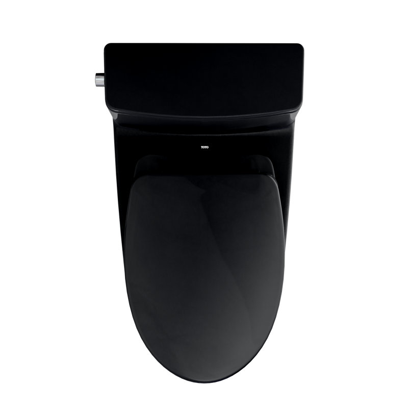 TOTO Redington One-Piece Elongated 1.28 GPF WASHLET+ and Auto Flush Ready Universal Height Toilet with CEFIONTECT and SS124 SoftClose Seat, Bone - MS672124CEFG#03