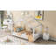 Lit plateforme simple avec tête et pied de lit-959356168